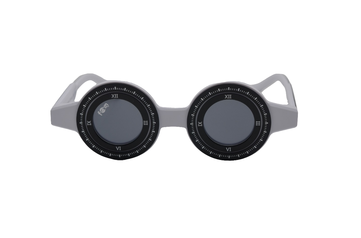 FOM TIME glasses with high-density acetate frame featuring unique round lenses and stylish design.